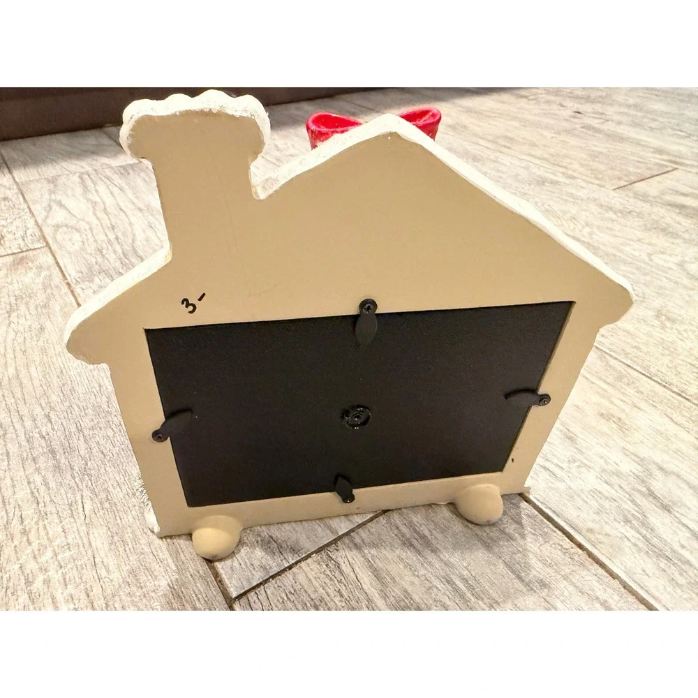 St Nicholas Square Christmas Dog House Picture Frame 4x6 Border Collie 3D Resin